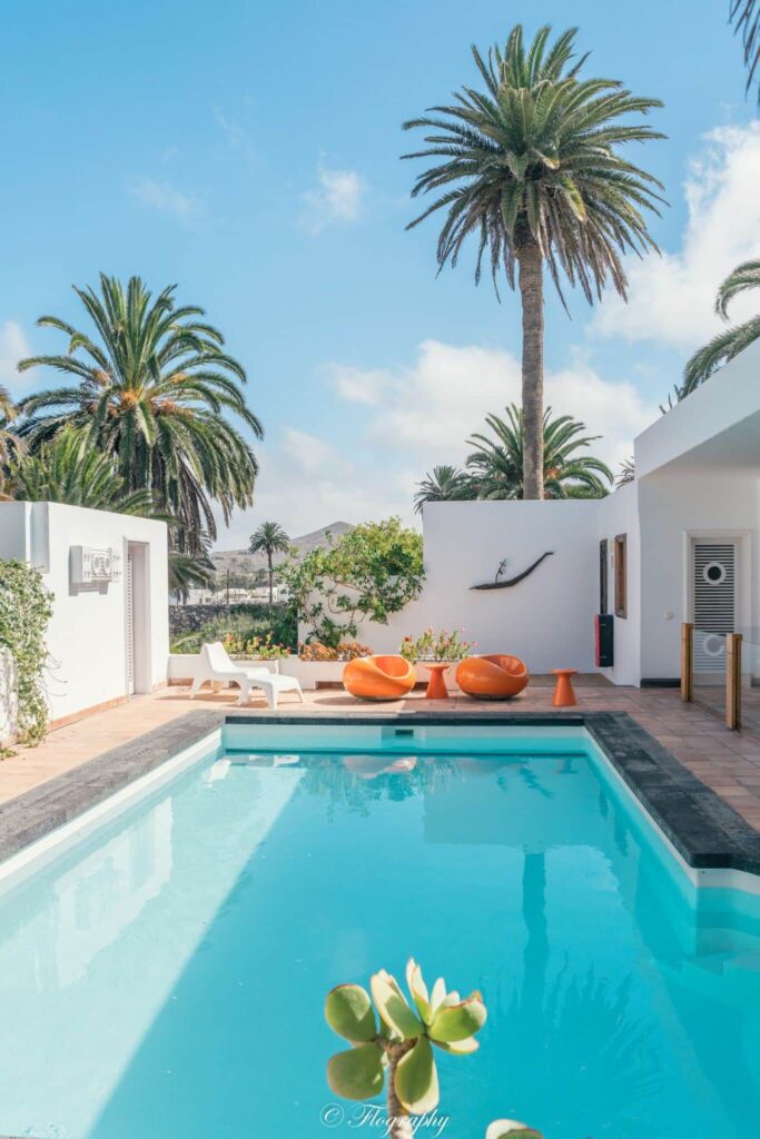 la piscine des années 1970 de la maison de César Manrique à Haria Lanzarote