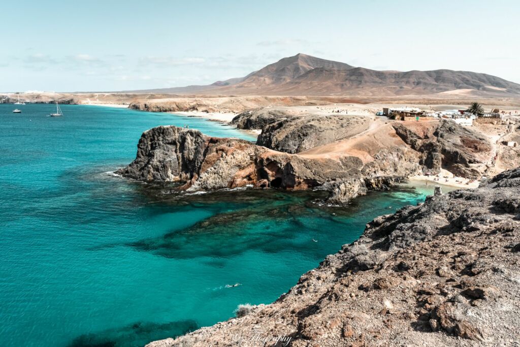 la plage de papagayo à Lanzarote aux canaries