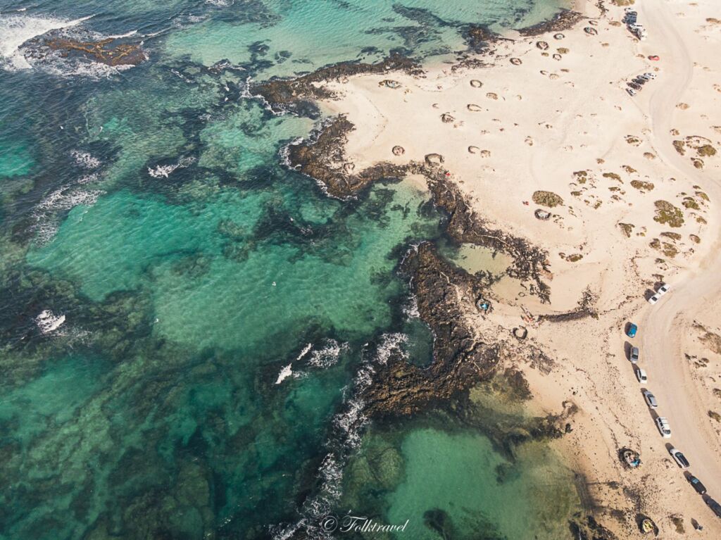 vue aérienne de Caleta Marrajo Fuerteventura