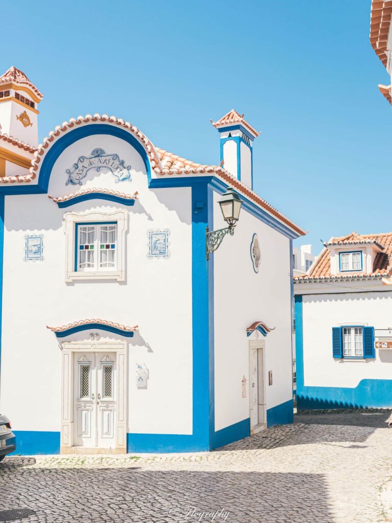 Maison-bleu et-blanche-Ericeira chambre d'hôtes location de vacances