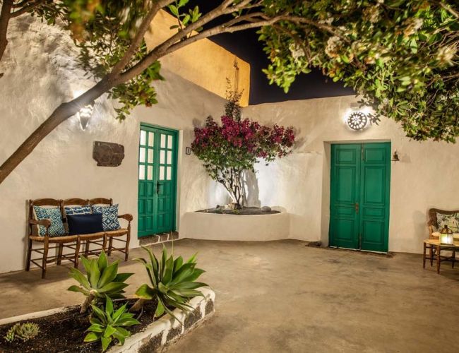 cour intérieur de l'hotel Los Lirios à Lanzarote